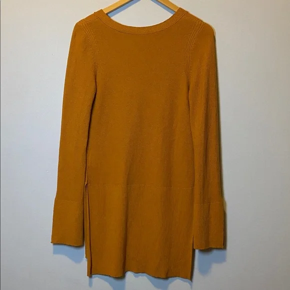 Free People Criss Cross Tunic Sweater Women’s Medium Ginger Root Linen Blend Top - Picture 11 of 15